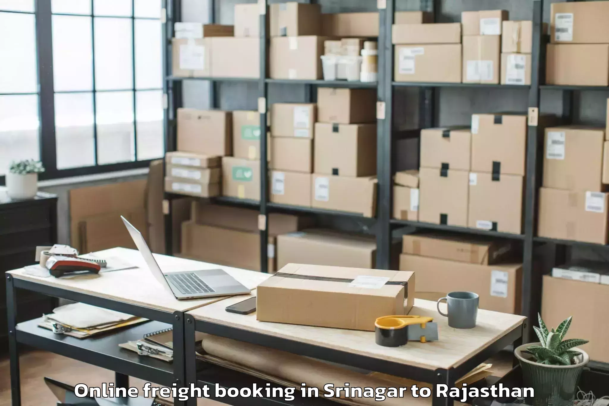 Book Srinagar to Lalsot Online Freight Booking Online